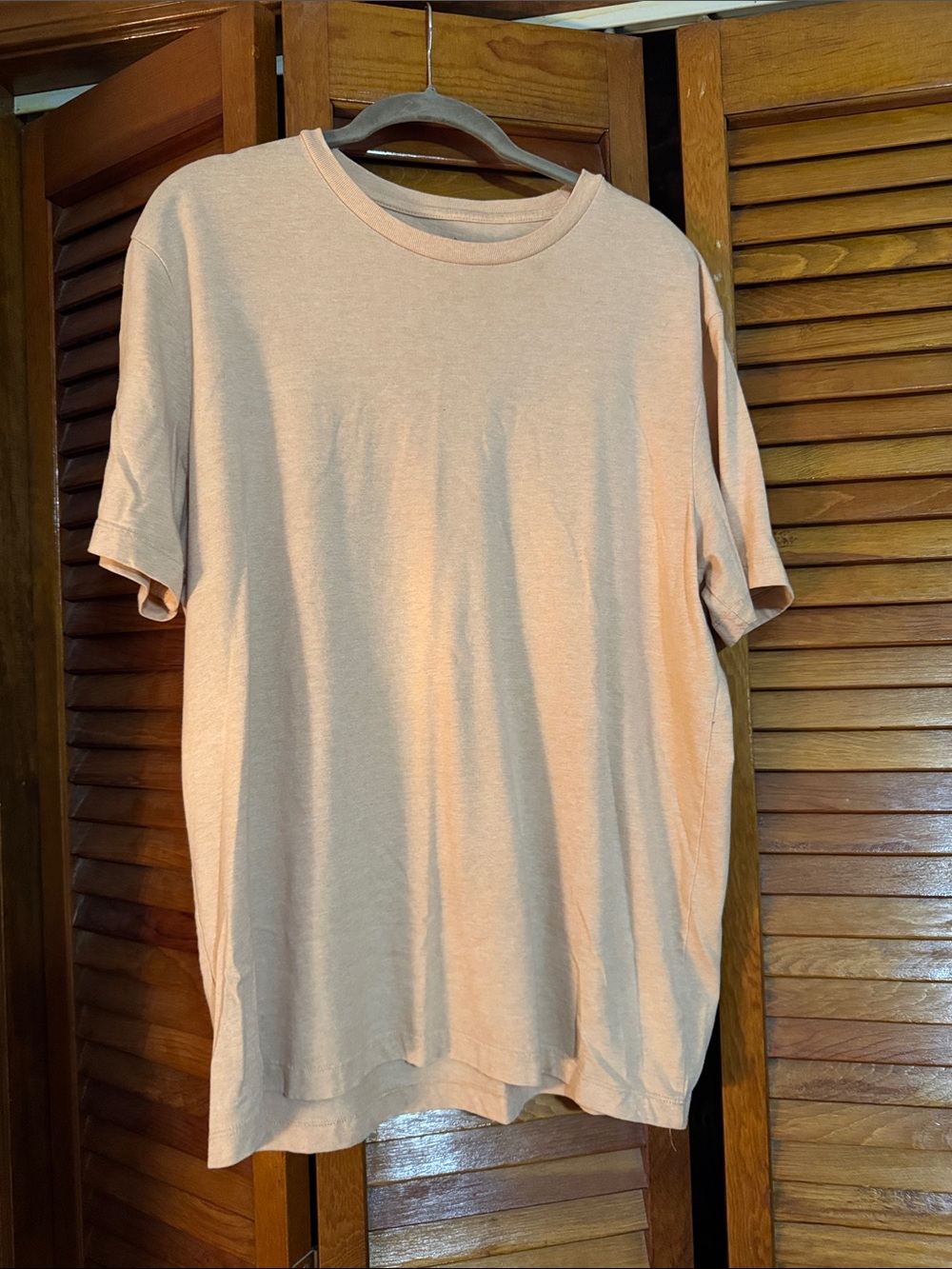 St. John's Bay Men's Short Sleeve Crew Tee in Pale Peach